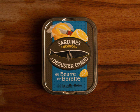 Sardines in churned butter