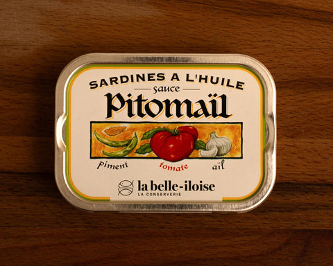 Sardines in extra virgin olive oil with Pitomaïl sauce