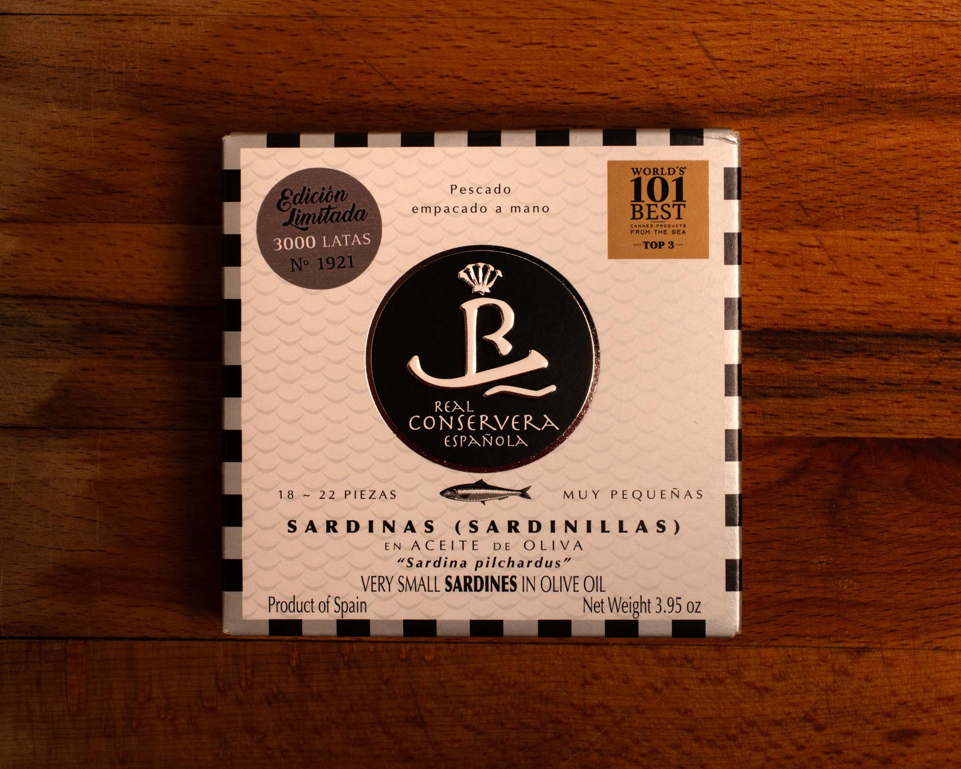 Very small sardines in olive oil Limited edition Real Conservera