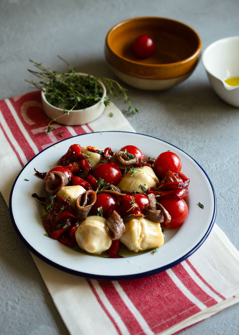 Artichoke and anchovy salad
