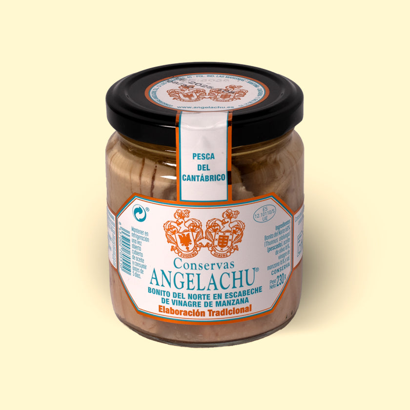 White tuna fillets in apple vinegar | Angelachu – The Tinned Fish Market