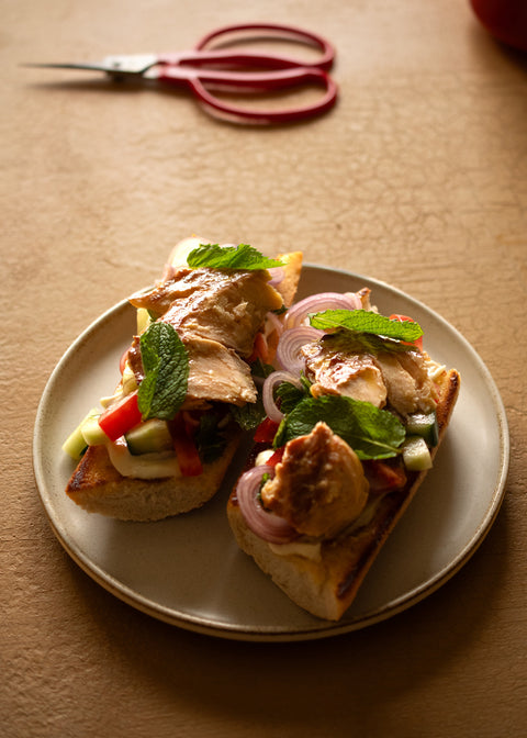 Smoked salmon open sandwich