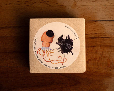 Cuttlefish in ink with shrimp pâté