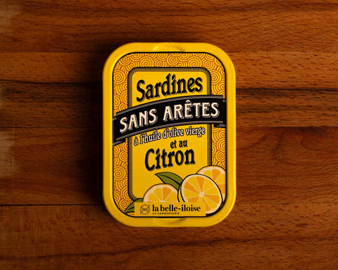 Boneless sardines in extra virgin olive oil with lemon