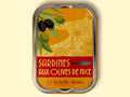 La Belle Iloise sardines with Niçoise olives in an orange illustrated tin.